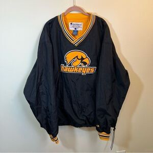 Champion Black Gold Iowa Hawkeyes Windbreaker Jacket XL